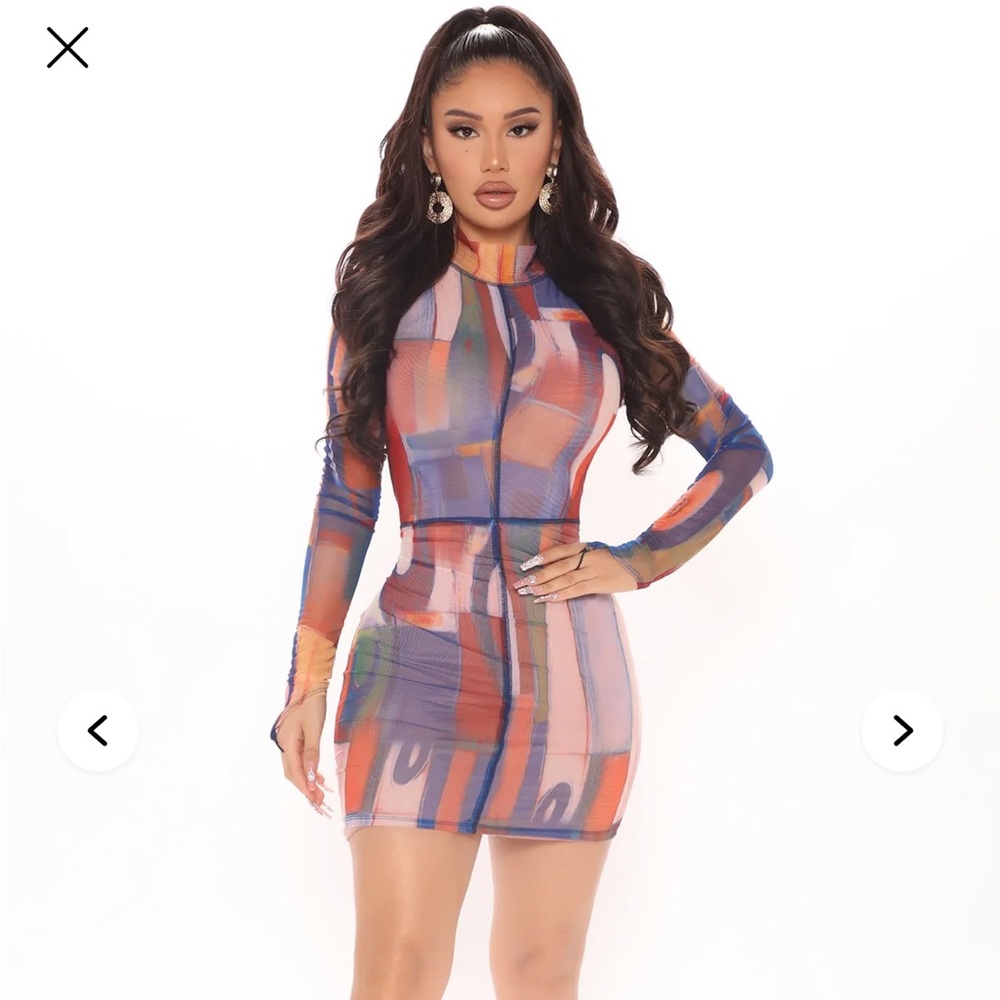 Multi Color Mini Dress - Picture 3 of 3
